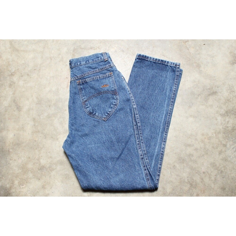 Vintage 90's Chic Made in USA High Waist Dark Wash Jeans - Size 11